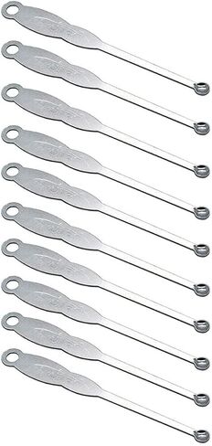 10pcs Sliver Metal Ear Spoon Earwax Curette Remover Earpick Tool Hanging Clean Tool for Ear Key Hanging Key Pendant for Adult Children in Saudi Arabia