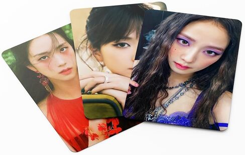 فن وير تيك مجموعة بطاقات صور من جيسو مي، 55 قطعة من البوم جيسو سولو 2023، بطاقات لومو بلون اسود وزهري، هدية لمحبي الكيه بوب للاولاد والبنات وبلينك in Kuwait