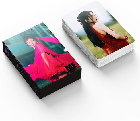 فن وير تيك مجموعة بطاقات صور من جيسو مي، 55 قطعة من البوم جيسو سولو 2023، بطاقات لومو بلون اسود وزهري، هدية لمحبي الكيه بوب للاولاد والبنات وبلينك in Kuwait