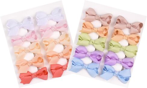 أقواس شعر من Ruyaa مقاس 2.5 سم، مشابك شعر للفتيات الصغيرات مبطنة بالكامل ولا تنزلق للشعر الناعم، مشابك للأطفال، دبابيس شعر مغطاة بالكامل، إكسسوارات شعر للفتيات الصغيرات، أقواس أطفال in Kuwait