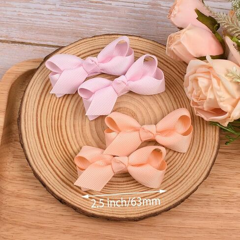 أقواس شعر من Ruyaa مقاس 2.5 سم، مشابك شعر للفتيات الصغيرات مبطنة بالكامل ولا تنزلق للشعر الناعم، مشابك للأطفال، دبابيس شعر مغطاة بالكامل، إكسسوارات شعر للفتيات الصغيرات، أقواس أطفال in Kuwait