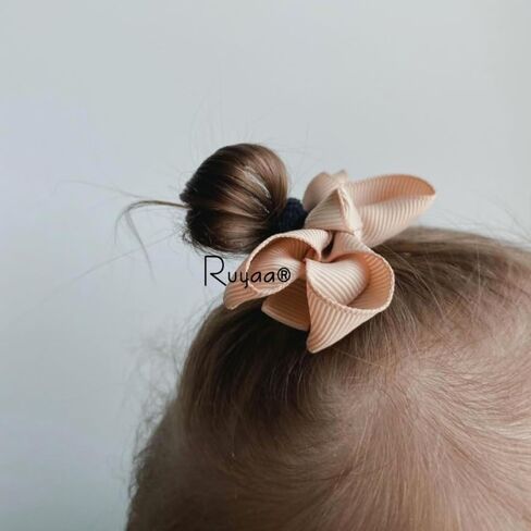 أقواس شعر من Ruyaa مقاس 2.5 سم، مشابك شعر للفتيات الصغيرات مبطنة بالكامل ولا تنزلق للشعر الناعم، مشابك للأطفال، دبابيس شعر مغطاة بالكامل، إكسسوارات شعر للفتيات الصغيرات، أقواس أطفال in Kuwait