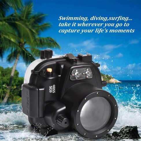 ضفادع البحر لـ Canon 550D T2i 18-55mm Lens EOS تحت الماء غطاء غطاء غطاء مقاوم للماء in Saudi Arabia