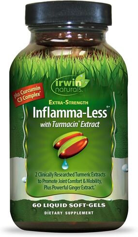Irwin Naturals قوة إضافية مضادة للالتهاب مع مستخلص التورماسين - 60 كبسولة هلامية سائلة - لأسلوب حياة نشط in Kuwait