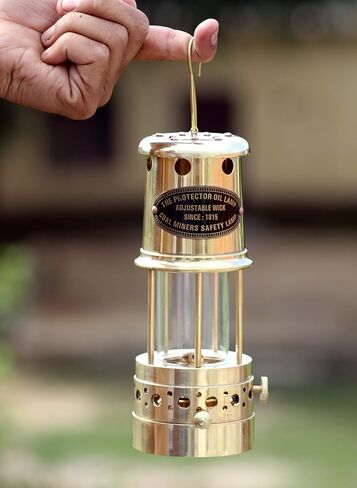 Miner Lamp Oil Solid Brass 100% Working Nights Costume Props Lamp Table Decor for Home Wedding Party Halloween Birthday Beautiful Gift Toy for Women Girl (Gold) in Saudi Arabia