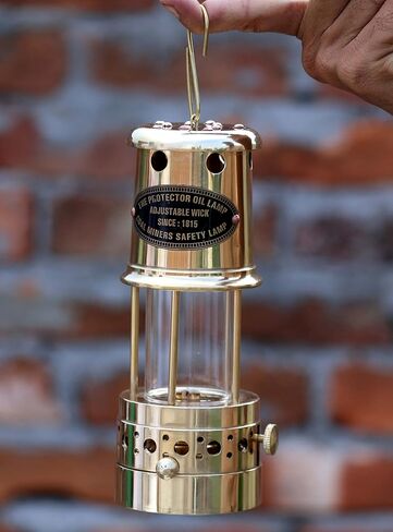 Miner Lamp Oil Solid Brass 100% Working Nights Costume Props Lamp Table Decor for Home Wedding Party Halloween Birthday Beautiful Gift Toy for Women Girl (Gold) in Saudi Arabia