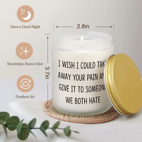 Get Well Soon Gifts for Women Men, Funny Get Well Gifts for Her Him, After Surgery Present, Feel Better Gifts for Mom Sick Friends, Grieving, Divorce, Sorry for Your Loss Gift, Take Your Pain Candle in Kuwait