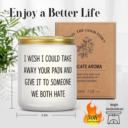 Get Well Soon Gifts for Women Men, Funny Get Well Gifts for Her Him, After Surgery Present, Feel Better Gifts for Mom Sick Friends, Grieving, Divorce, Sorry for Your Loss Gift, Take Your Pain Candle in Kuwait