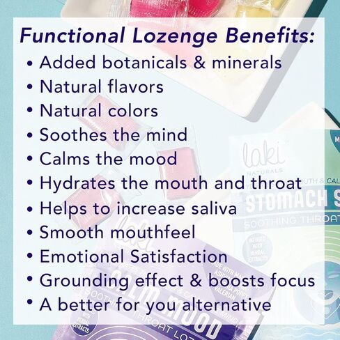 Laki Naturals Throat Soak Herbal Throat Lozenges (14 Ct) – Hawaiian Sea Salt Sore Throat & Dry Mouth Soothing Drops – Vegan, Non-GMO, Sugar-Free & Gluten-Free Sweet and Salty Herbal Candies in Kuwait