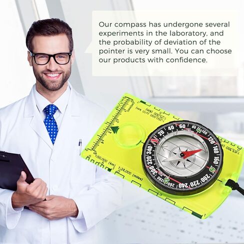 Hiking Compass for Kids, Lightweight Orienteering Compass of Field and Exploration Survival Gear, Professional Boy Scout Compass for Outdoor and Camping Accessories in Kuwait