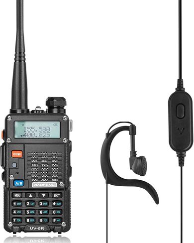 BAOFENG UV-5R 8-Watt Radio (UV-5R 3rd Gen) with Programming Cable and High-gain Antenna, Long Range Handheld Ham Radio with Earpiece and Hand Microphone (2 Pack) in Kuwait