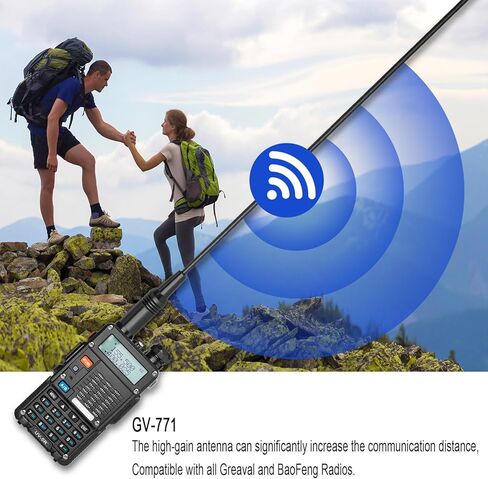 BAOFENG UV-5R 8-Watt Radio (UV-5R 3rd Gen) with Programming Cable and High-gain Antenna, Long Range Handheld Ham Radio with Earpiece and Hand Microphone (2 Pack) in Kuwait