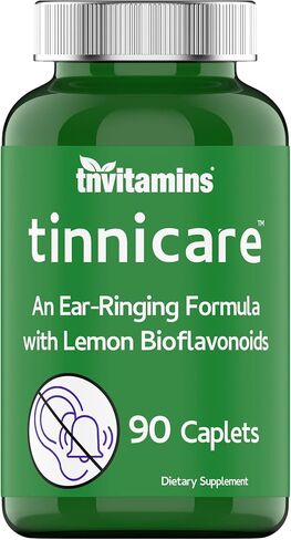 tnvitamins Tinnicare: تركيبة شاملة لتخفيف رنين الأذن مع بيوفلافونويد الليمون وفيتامين C وفيتامينات B1 وB2 وB6 وB12 | 90 كبسولة in Kuwait
