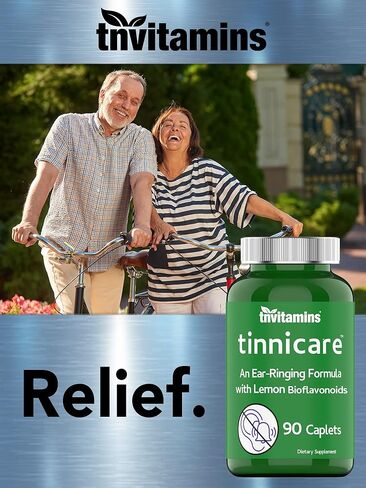 tnvitamins Tinnicare: تركيبة شاملة لتخفيف رنين الأذن مع بيوفلافونويد الليمون وفيتامين C وفيتامينات B1 وB2 وB6 وB12 | 90 كبسولة in Kuwait