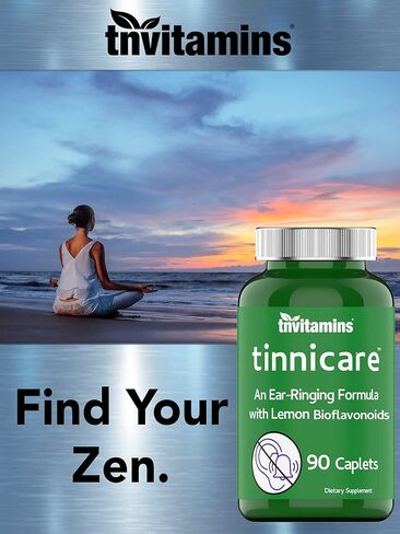 tnvitamins Tinnicare: تركيبة شاملة لتخفيف رنين الأذن مع بيوفلافونويد الليمون وفيتامين C وفيتامينات B1 وB2 وB6 وB12 | 90 كبسولة in Kuwait