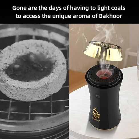 Electric Incense Burner, Portable USB Rechargeable Aroma Diffuser, Car Electric Incense Burner, Arab bakhoor Muslim Incense Holder for Car and Home in Kuwait