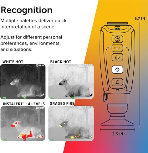 FLIR Scout TKx - منظار أحادي مدمج للتصوير الحراري/الأشعة تحت الحمراء لمشاهدة الحياة البرية والصيد والأنشطة الخارجية in Kuwait