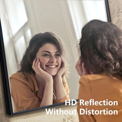 مجموعة دولونم 2 مرآة حائط مقوسة مقاس 36 × 24 بوصة، مرايا زينة للحمام، مرايا قوس بإطار من سبائك الألومنيوم للجدار، مرايا مثبتة على الحائط للحمام، المدخل، أسود (مجموعة من 2) in Kuwait