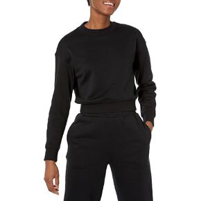 Amazon Essentials Women's Crop Drop Shoulder Sweatshirt (Available in Plus Size) in Saudi Arabia