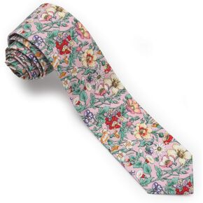 Ruth&Boaz Men's Handmade Skinny Floral Printed Necktie