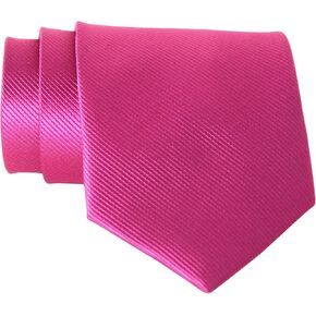 QBSM Mens Solid Polyester Textile Neckties Pure Color Neck Ties