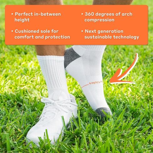 Definite Articles Performance Socks - Men's Sock - Biodegradable, BPA-Free, Premium Cushion, Ankle Support in Saudi Arabia