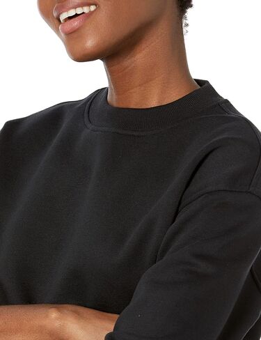 Amazon Essentials Women's Crop Drop Shoulder Sweatshirt (Available in Plus Size) in Kuwait