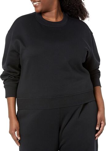 Amazon Essentials Women's Crop Drop Shoulder Sweatshirt (Available in Plus Size) in Kuwait