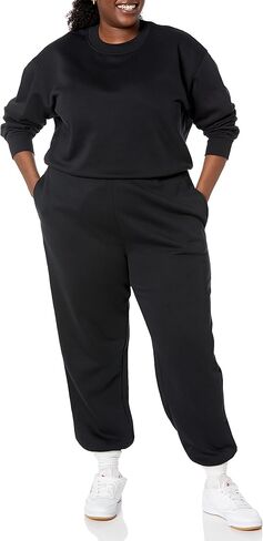 Amazon Essentials Women's Crop Drop Shoulder Sweatshirt (Available in Plus Size) in Kuwait