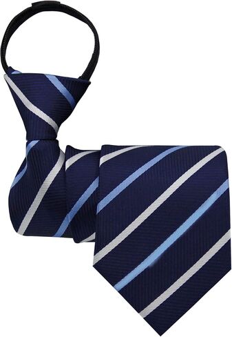 Mantieqingway Mens Zipper Tie 19'' Adjustable Pretied Ties for Men Polyester Necktie with Zip for Wedding Party Christmas in Kuwait