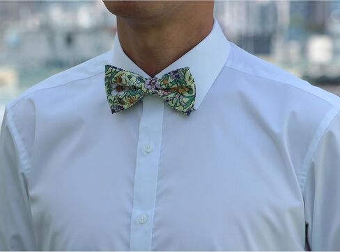 Ruth&Boaz Men's Handmade Skinny Floral Printed Necktie in Kuwait