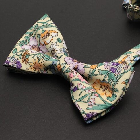 Ruth&Boaz Men's Handmade Skinny Floral Printed Necktie in Kuwait