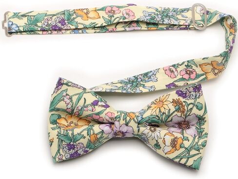 Ruth&Boaz Men's Handmade Skinny Floral Printed Necktie in Kuwait