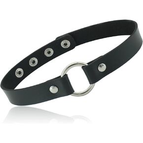 ETHOON Adjustable Leather Choker Collar Soft PU Circle Punk Choker Necklace for Women Girls in Kuwait
