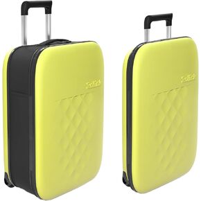 Rollink Flex Vega Cabin Plus Fully Collapsible Suitcase - Hardshell, Silent, Coated Wheels for Smooth Gliding, Scratch, Water & Impact Resistant Carry-On 21-Inch (11.8 Gal volume), Atlantic Blue in Kuwait