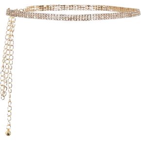 jascaela Women's Sparkle Rhinestonel Chain Belt Glitter Waist Belt for Wedding Dress Formal dress in Kuwait