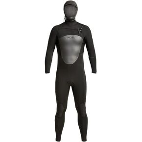 XCEL Men's Axis Hooded Front Zip Full Wetsuit, High Performance Stretch, 5/4mm