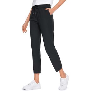 CRZ YOGA Womens High Waisted 4-Way Stretch Golf Capris 25" - Work Pants Athletic Lounge Workout Ankle Pants