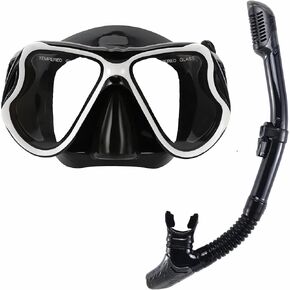 NBZZ Dry Snorkel Set,Snorkeling Gear for Adults,Swimming Snorkel Mask,Scuba Diving Snorkel Gear with Carrying Bag for Youth Men Womens in Kuwait