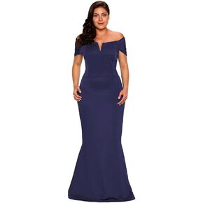 LALAGEN Women's Plus Size Off Shoulder Long Formal Party Dress Evening Gown in Saudi Arabia