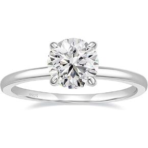 EAMTI 1.2 CT Moissanite Rings 925 Sterling Silver Engagement Rings for Women Round Cut Promise Wedding Rings Stunning Wedding Bands for Women Size 3-11 in Kuwait