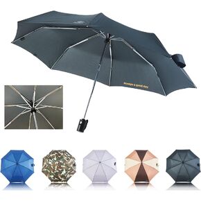 Stormproof Umbrella - Windproof, Folding, Travel Umbrella for Sun and Rain, Portable, Light Umbrella with 43 or 47 inches Arc and 70 mph Max Wind Strength