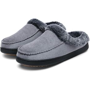 Mishansha Women's House Shoes Memory Foam Suede Moccasin Slippers Winter Warm Fleece Lined Home Shoes with Anti-Skid Rubber Sole in Saudi Arabia