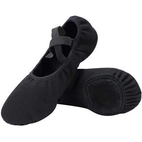 Linodes Dance Shoes for Girls Stretch Canvas Split Sole for Women