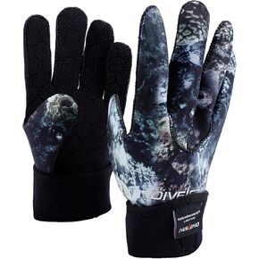 DIVESTAR Diving Neoprene Gloves for Men Women,3MM 5MM Black/Camouflage Wetsuit Gloves Scuba Beach Gloves for Snorkeling Swimming Kayaking Sailing Canoeing Water Sports