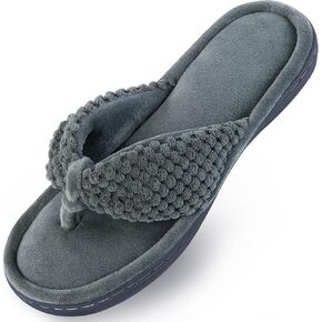 Parlovable Women's Memory Foam Flip Flop Slippers | Ladies's Adjustable Thong House Slippers, Anti-Slip Indoor/Outdoor Open Toe Slides with Cloud Comfort in Saudi Arabia