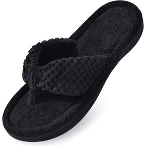Parlovable Women's Flip Flop Slippers Memory Foam Slip on Thong Slipper, Breathable Cozy Open Toe House Shoes, Anti-Skid Rubber Sole Sandal Indoor Outdoor