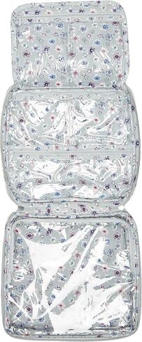 Vera Bradley Women's Performance Twill Zip Hanging Travel Organizer Accessory, Cloud Gray Paisley, One Size in Saudi Arabia