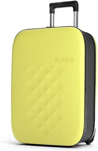 Rollink Flex Vega Cabin Plus Fully Collapsible Suitcase - Hardshell, Silent, Coated Wheels for Smooth Gliding, Scratch, Water & Impact Resistant Carry-On 21-Inch (11.8 Gal volume), Atlantic Blue in Kuwait