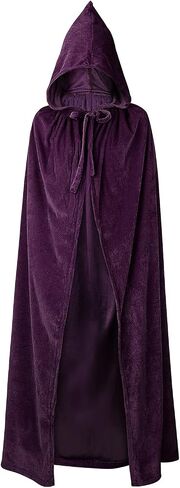 American Trends Unisex Hooded Robe Cloak Adults’ Velvet Lightweight Overcoat Cloak for Halloween Cosplay Costumes in Kuwait